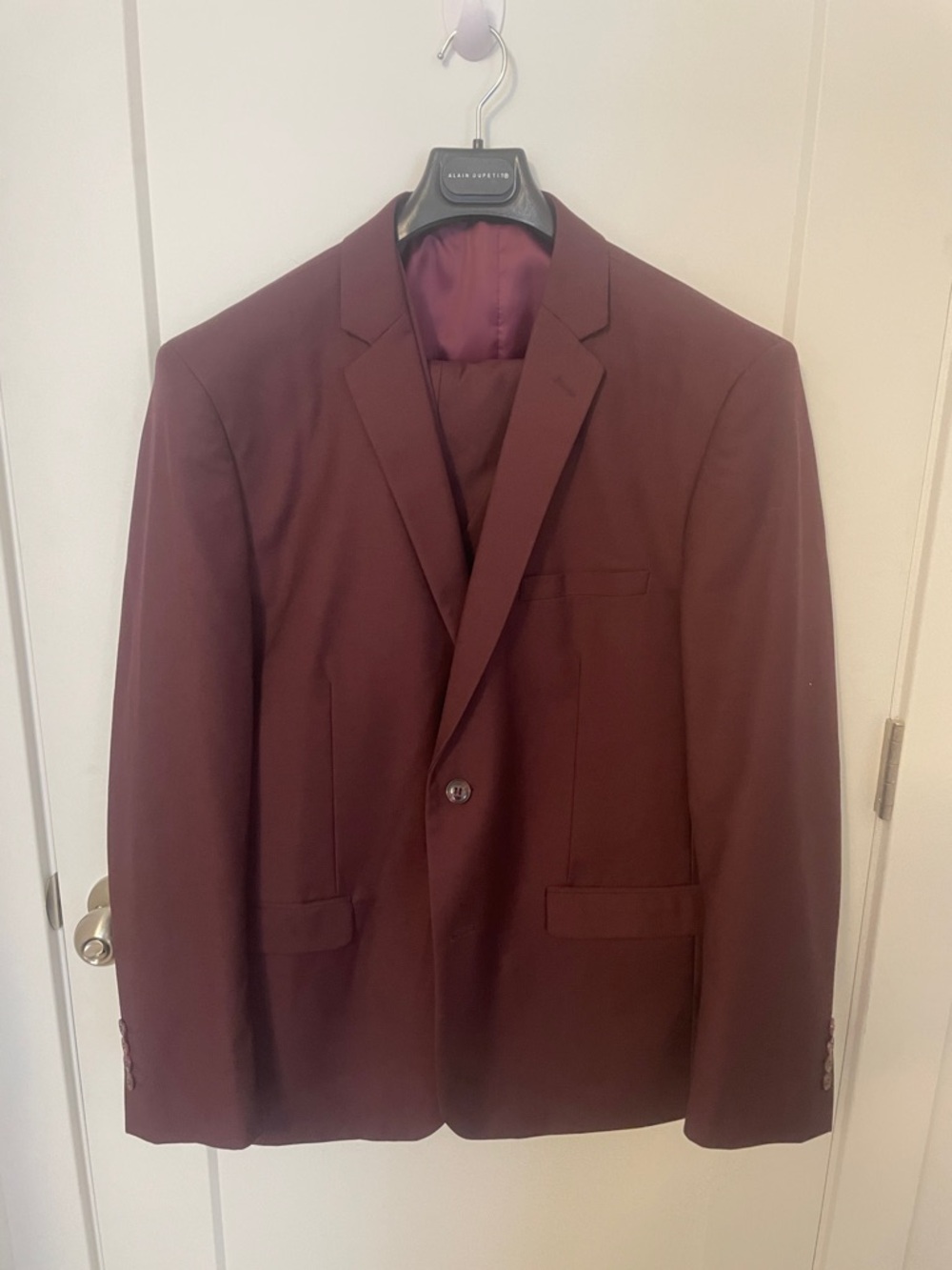 3-piece Burgundy Slim Fit Suit